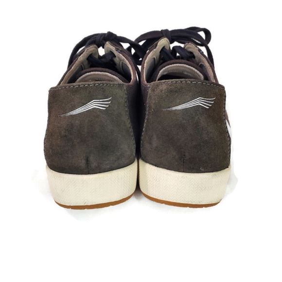 Dansko Olisa Brown Canvas and Suede Silver Metallic Floral Print Sneakers EU 38 - Picture 6 of 11